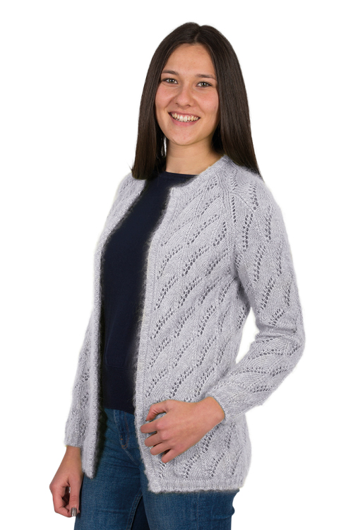Cardigan en laine mohair et soie