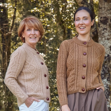 Gilet en laine à torsades pour femme 