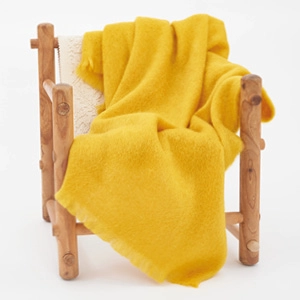 Grand plaid en laine mohair 