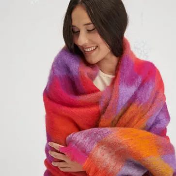 Grand plaid laine mohair écossais 