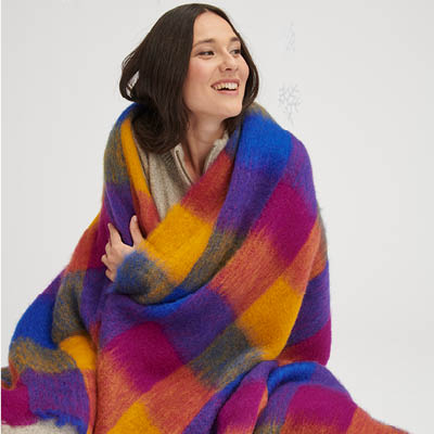 Plaid laine mohair écossais