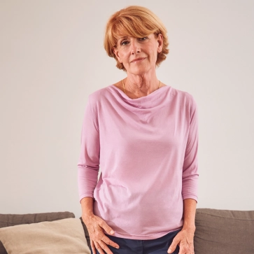 T-shirt en laine mérinos manches 3/4 pour femme