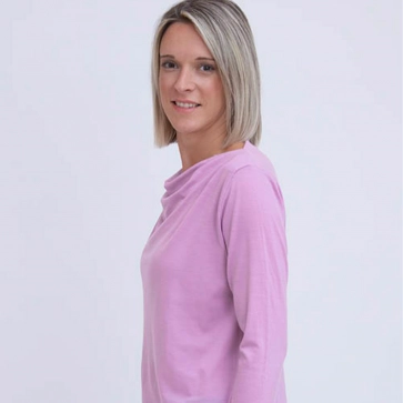 T-shirt en laine mérinos manches 3/4 pour femme