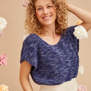 Haut sans manches en coton bio imprimé pour femme 