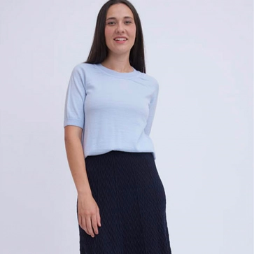 Jupe en laine mérinos