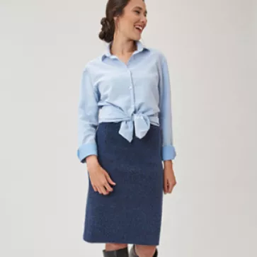 Jupe en laine de yack à côtes 