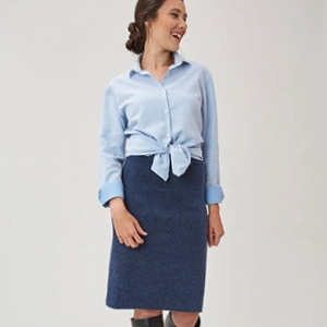 Jupe en laine de yack à côtes 