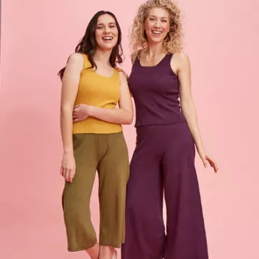 Pantalon ample en lin et coton bio/seacell