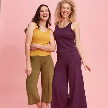 Pantalon ample en lin et coton bio/seacell