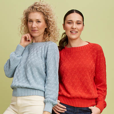 Pull manches longues lin et coton bio/seacell pour femme