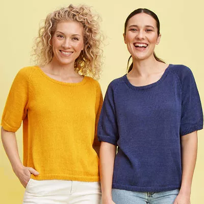 Pull manches courtes lin et coton bio/seacell pour femme
