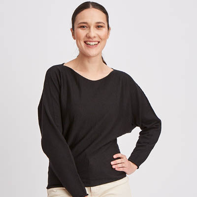 Pull en laine mérinos chauve-souris