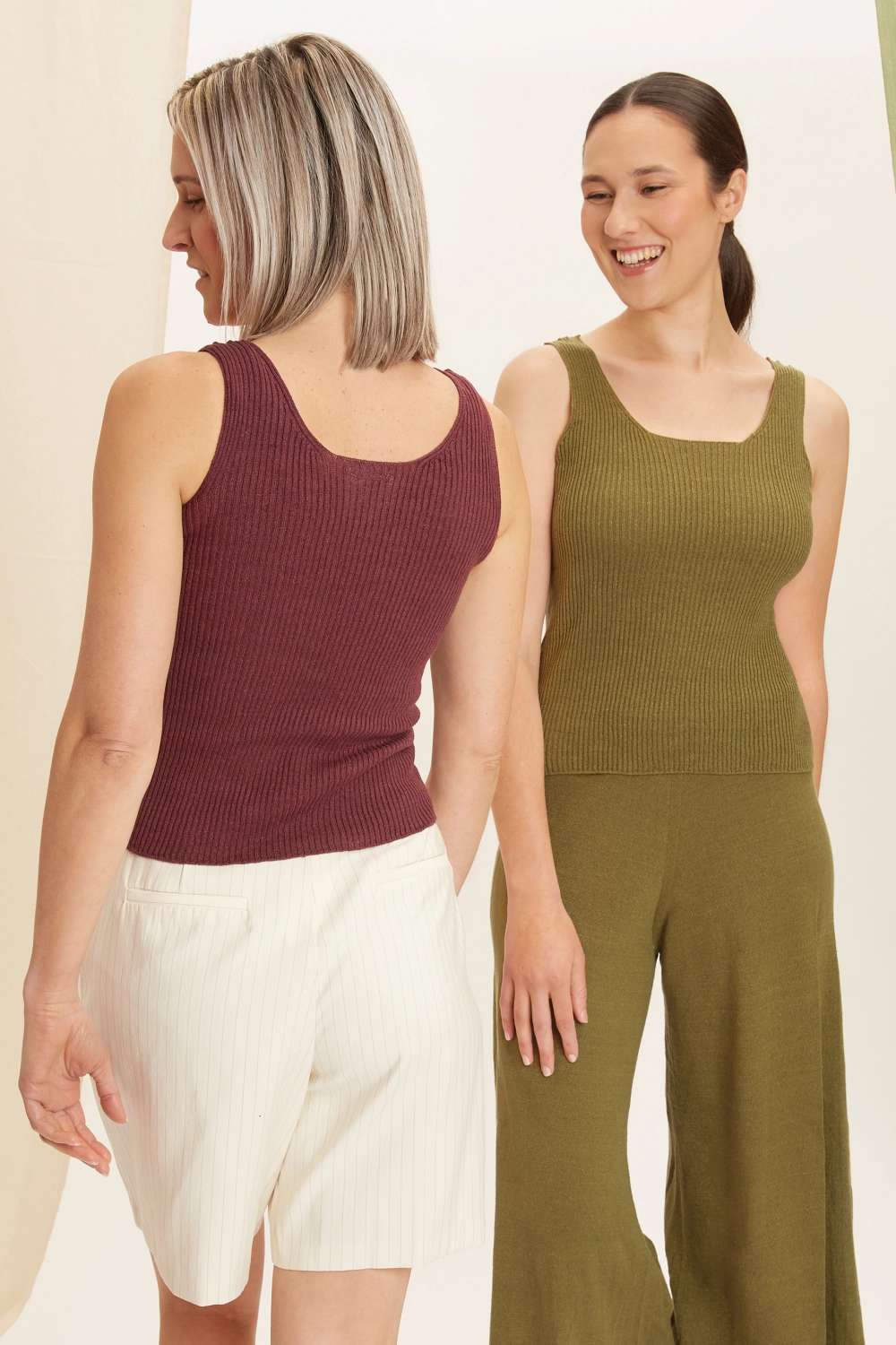 Débardeur en lin coton bio et seacell