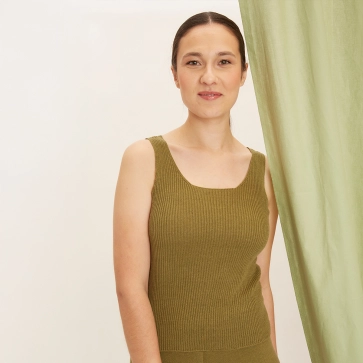 Débardeur en lin coton bio et seacell