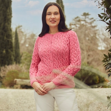 Gilet en coton bio et chanvre ajouré pour femme