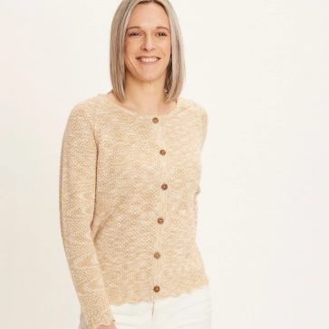 Gilet en coton bio dentelle