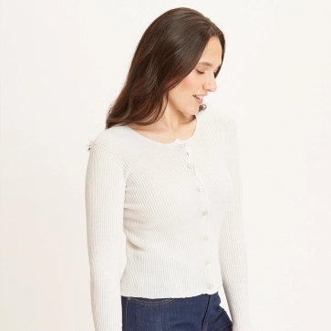 Gilet fin en lin coton bio et seacell