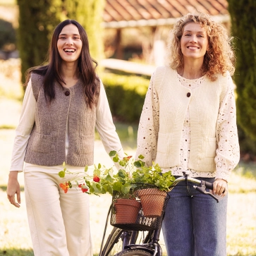 Gilet en laine m&eacute;rinos d'Arles sans manches pour femme