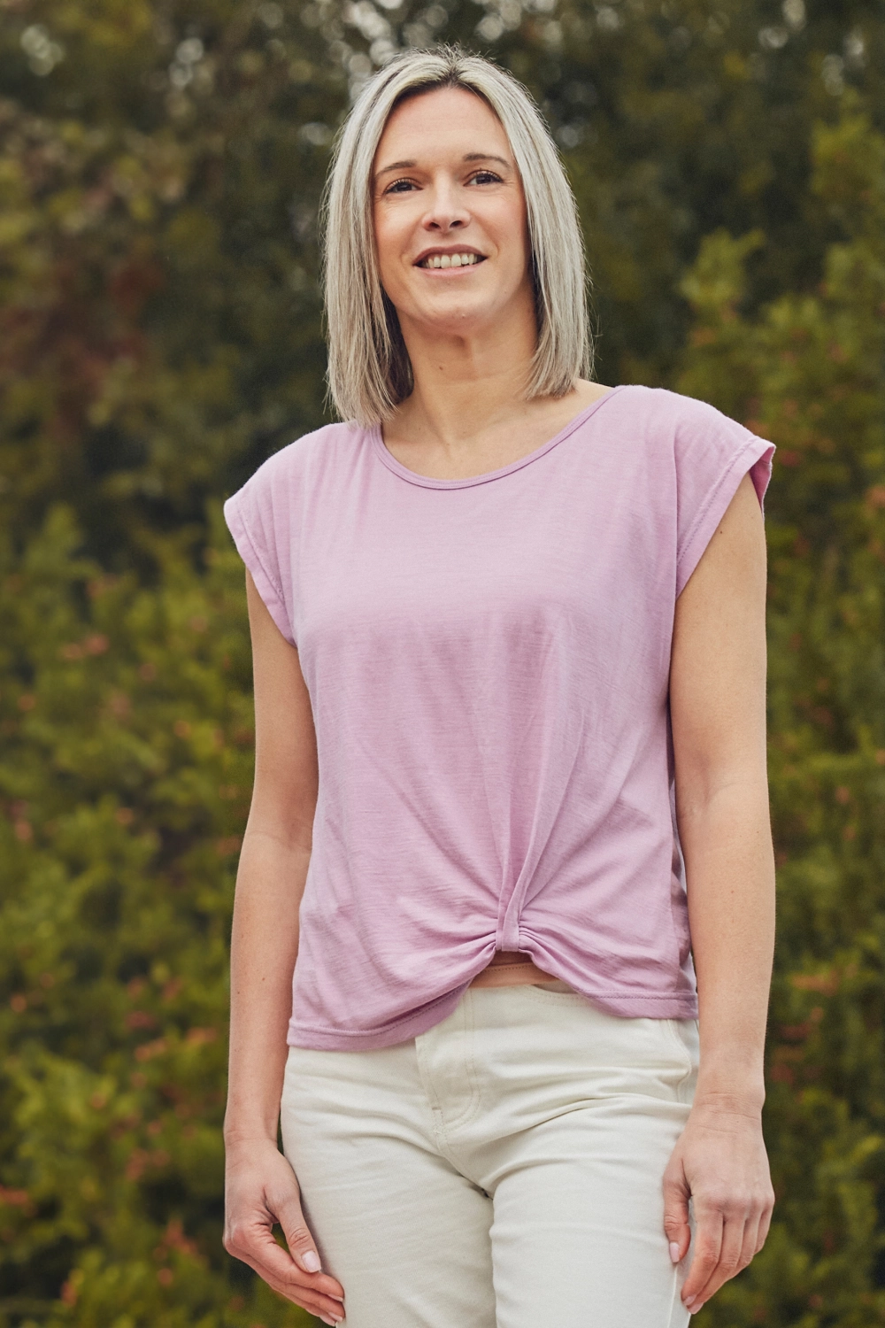 Missegle haut manches courtes fantaisie merinos extra fin femme MFHM 2