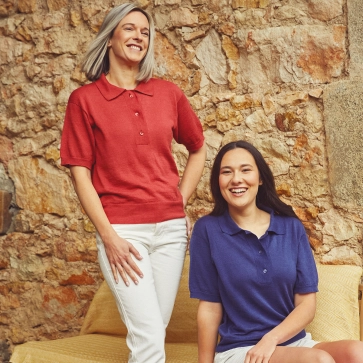 Polo femme en lin coton bio et seacell