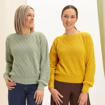 Pull manches longues lin et coton bio/seacell pour femme 