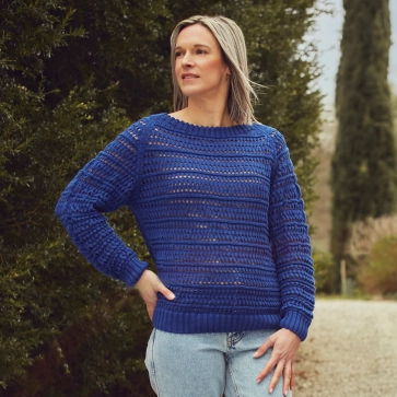  Pull en coton bio et chanvre ajouré pour femme