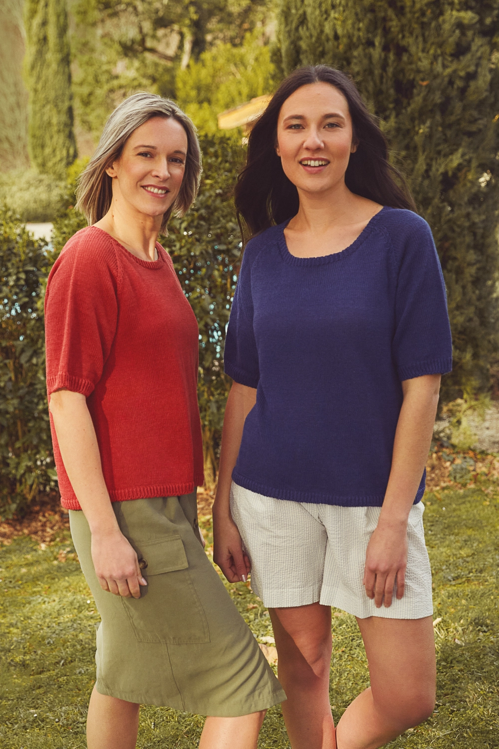 Pull manches courtes lin et coton bio/seacell pour femme 