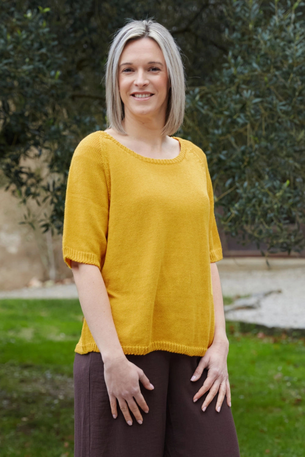 Missegle pull manches 3 4 lin coton seacell LCSTMC 3