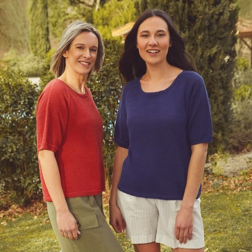 Pull manches courtes lin et coton bio/seacell pour femme 