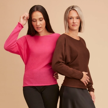  Pull en laine mérinos chauve-souris