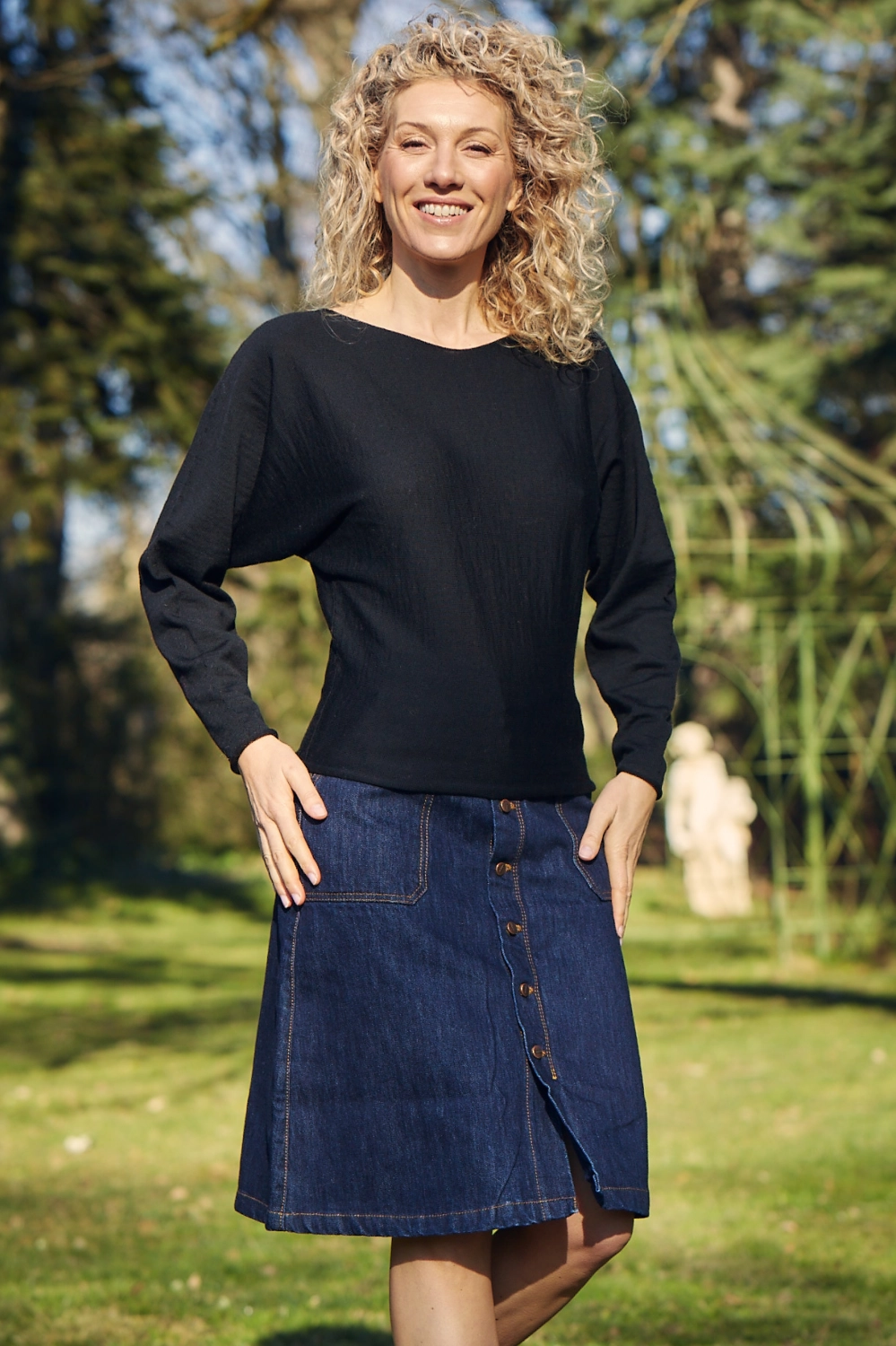 Pull en laine mérinos chauve-souris