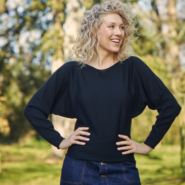 Pull en laine mérinos chauve-souris