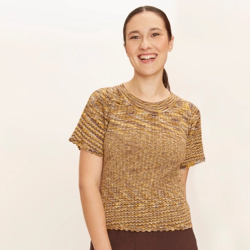 Pull petites manches en coton bio pour femme