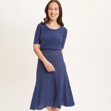 Robe en lin, coton et seacell