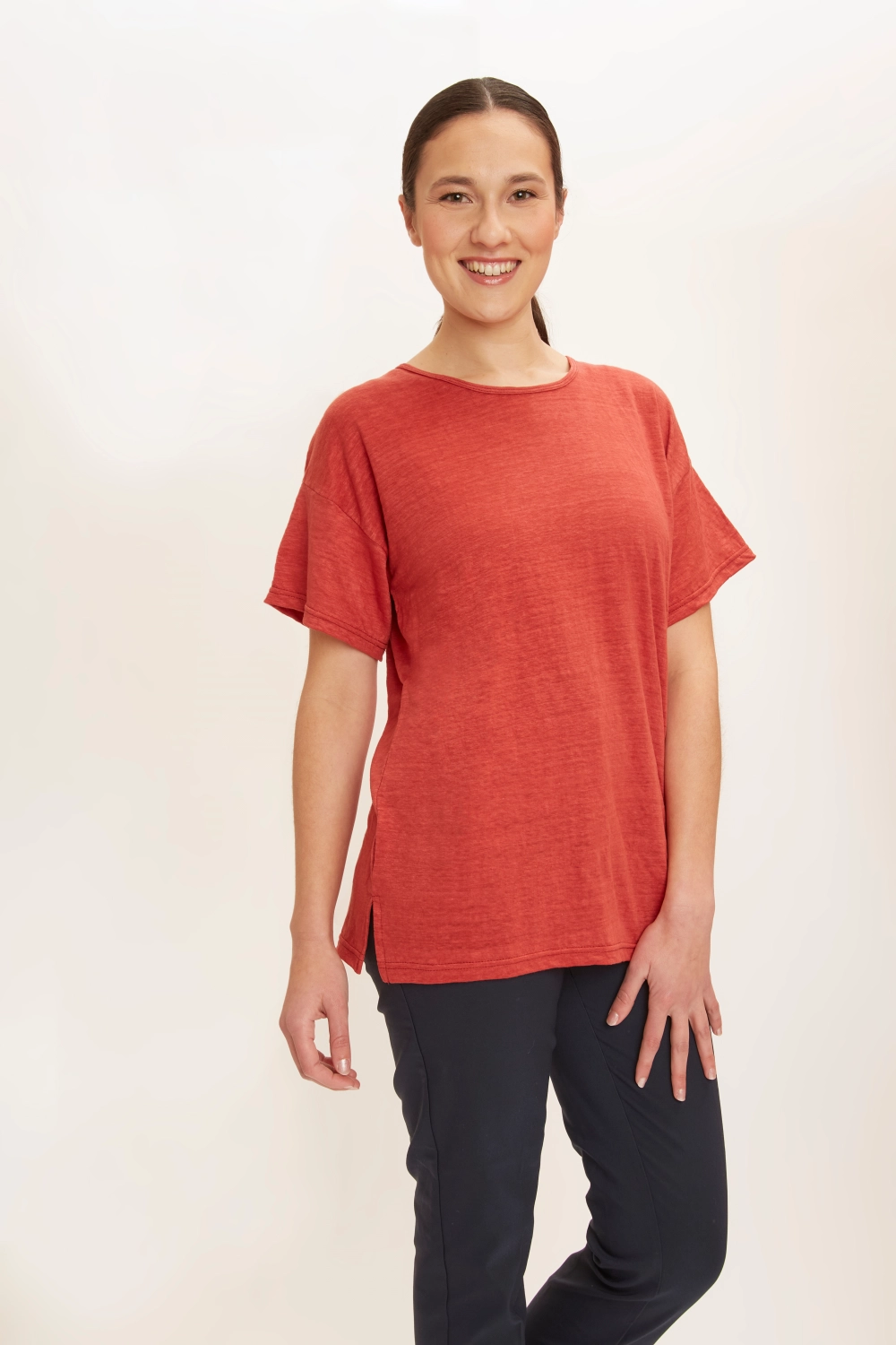 Tunique longue en lin pour femme 