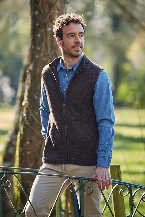 Missegle veste sans manche yack merinos soie YMESG 4