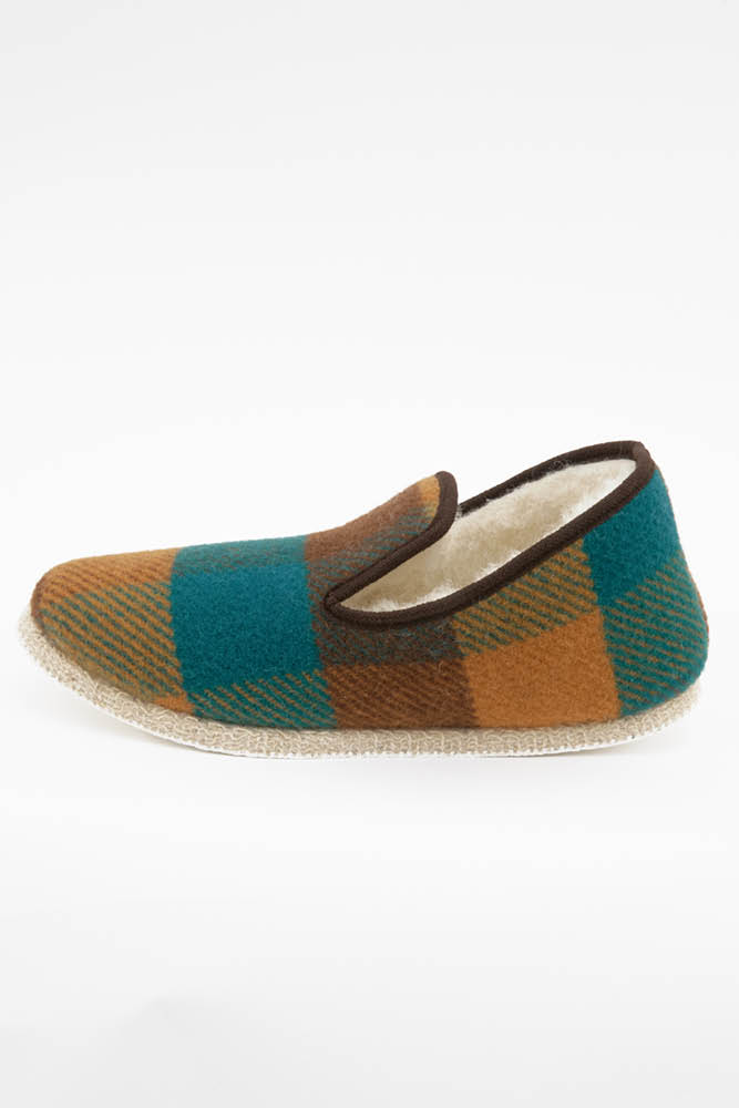 Charentaises mohair et laine écossais automne