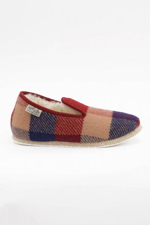 Charentaises mohair et laine écossais cosy