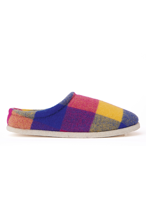 Charentaises mules mohair et laine