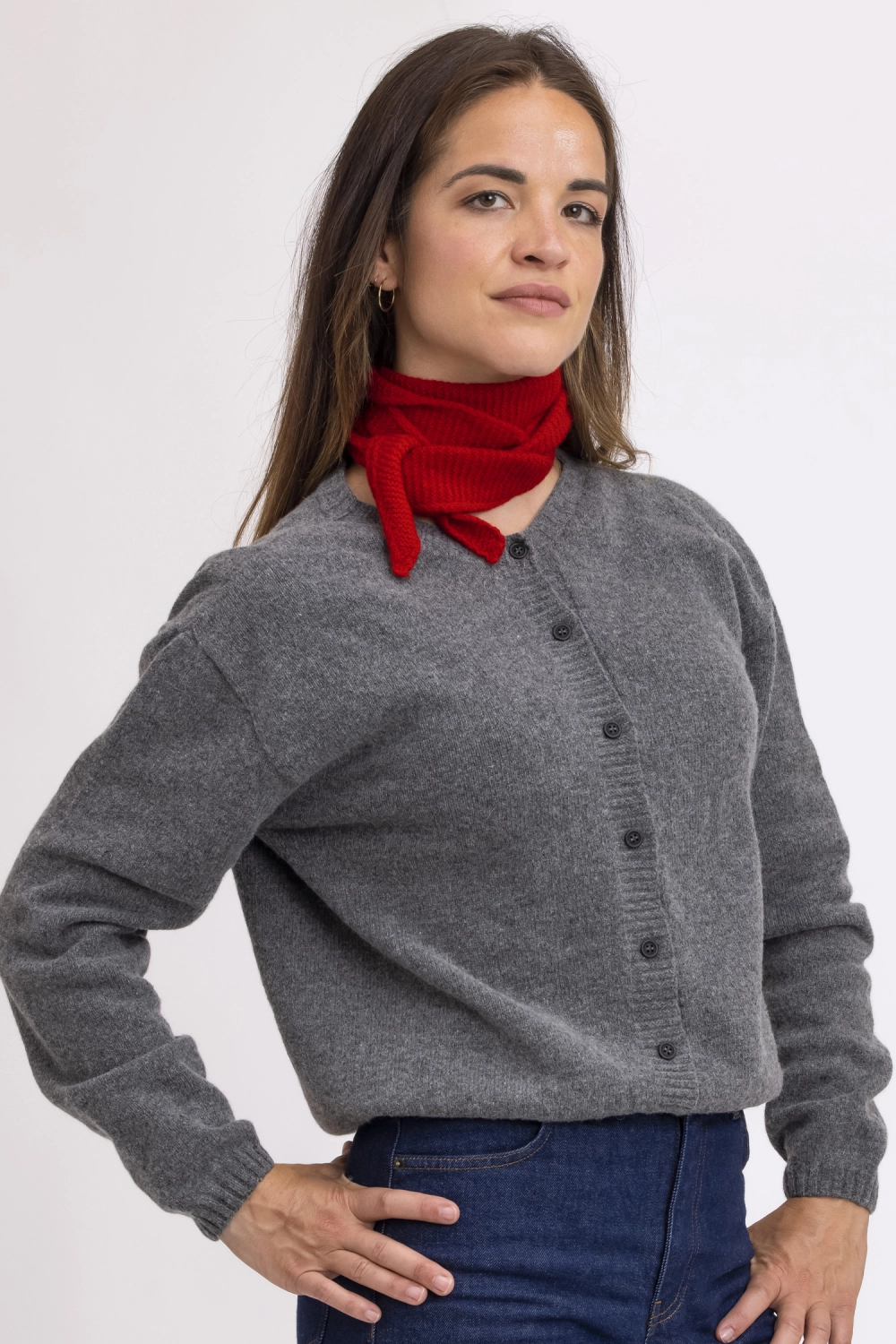 Petite écharpe en laine recyclée pour femme Billie