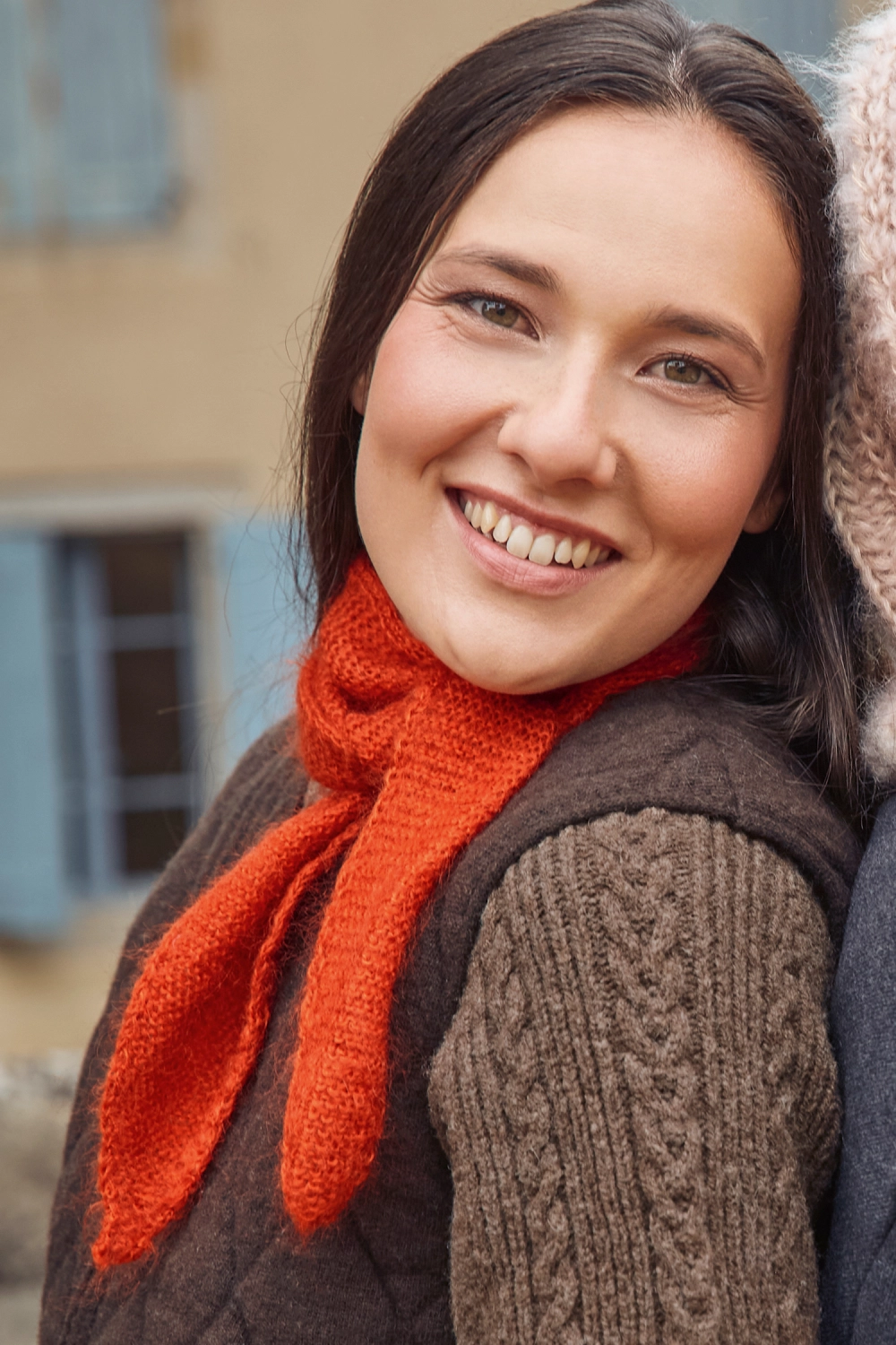 Petite écharpe en mohair et soie femme