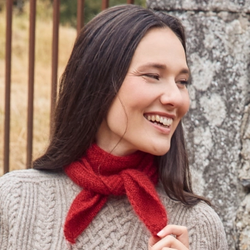 Petite &eacute;charpe en mohair et soie femme