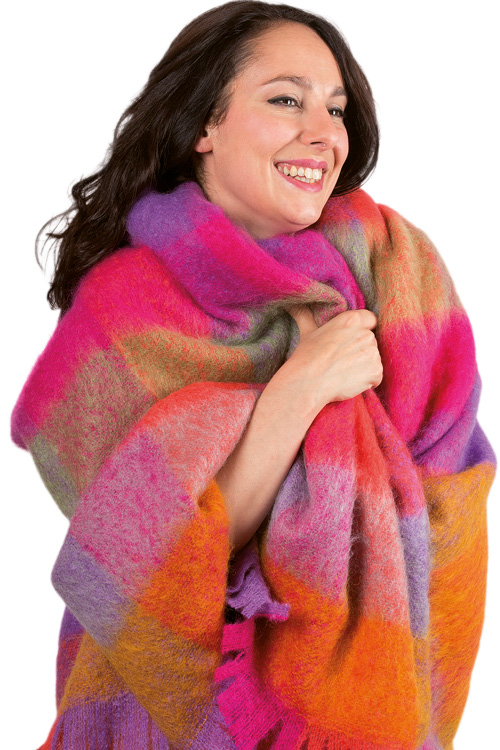 Grand Plaid mohair écossais Acidulé