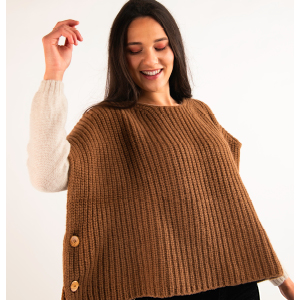 Poncho duvet de bébé chameau