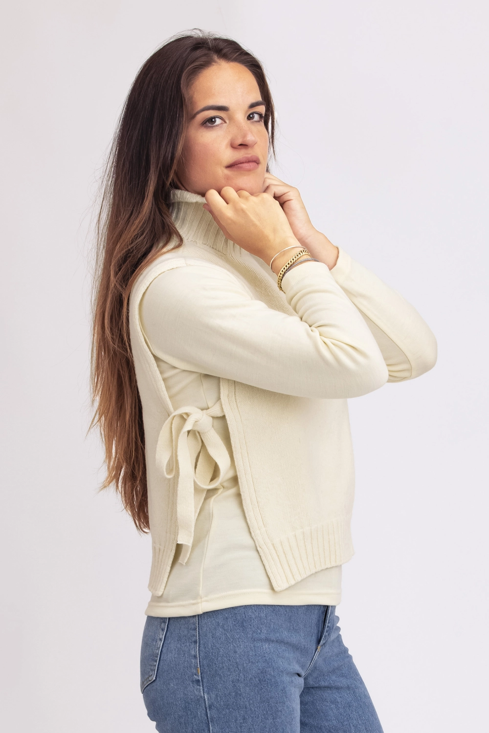 Poncho laine recyclee bobsol femme 3
