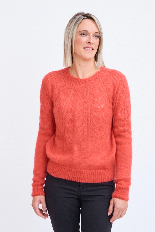 Pull ajoure manches longues femme cpar 3b