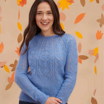 Pull en laine mohair ajouré femme 