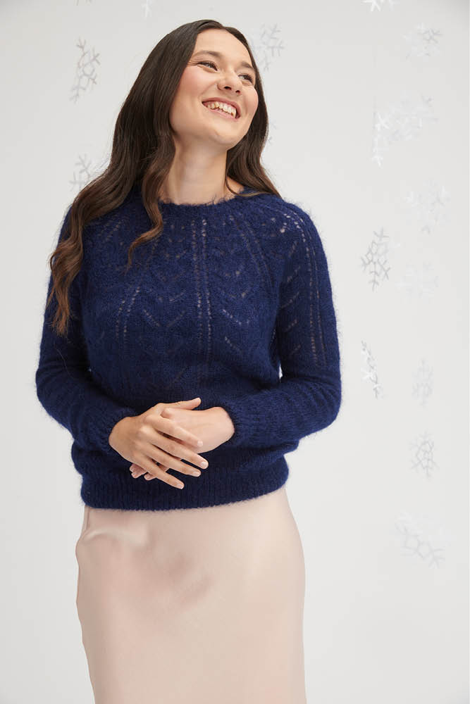 Pull ajoure manches longues femme cpar noel D