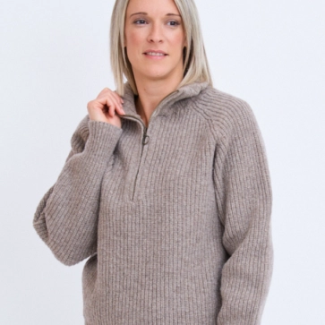 Pull en laine mérinos camionneur femme