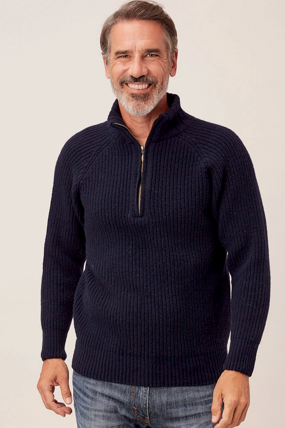 Pull en laine mérinos camionneur pour homme